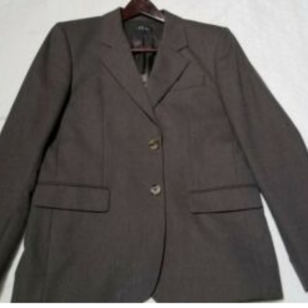 A.P.C. Mens Blazer Sz M in Taupe Brown Wool Cotton